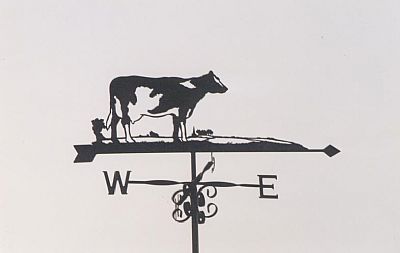 single friesian cow weathervane